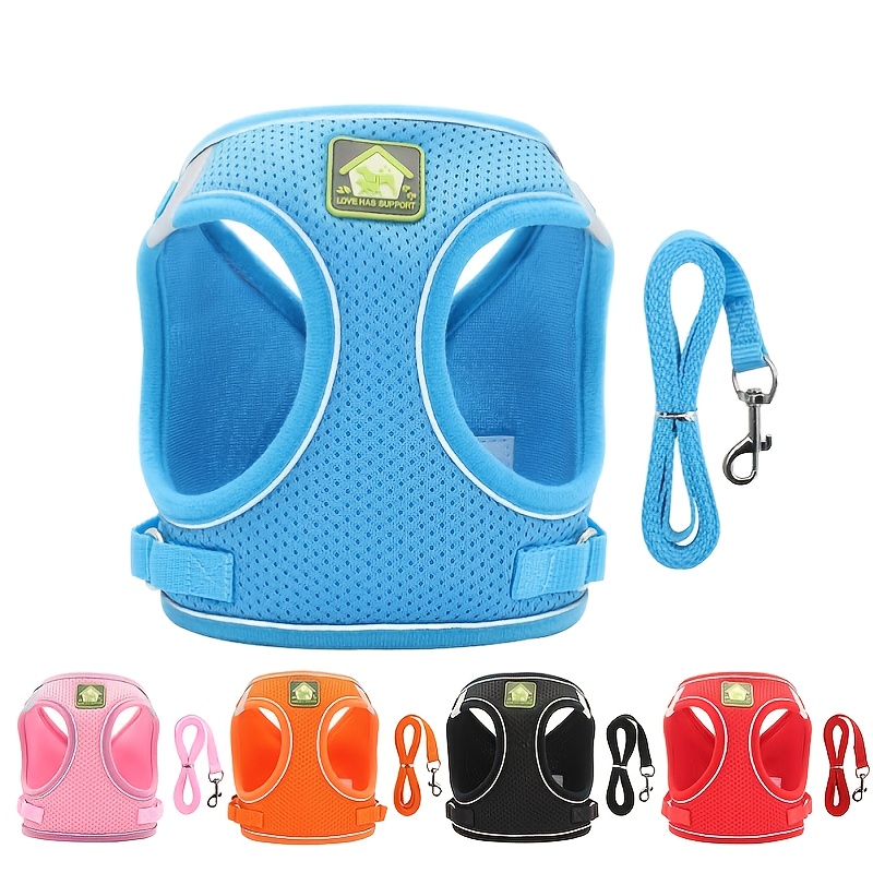 No Pull Dog Harness - Set di pettorina e guinzaglio riflettenti