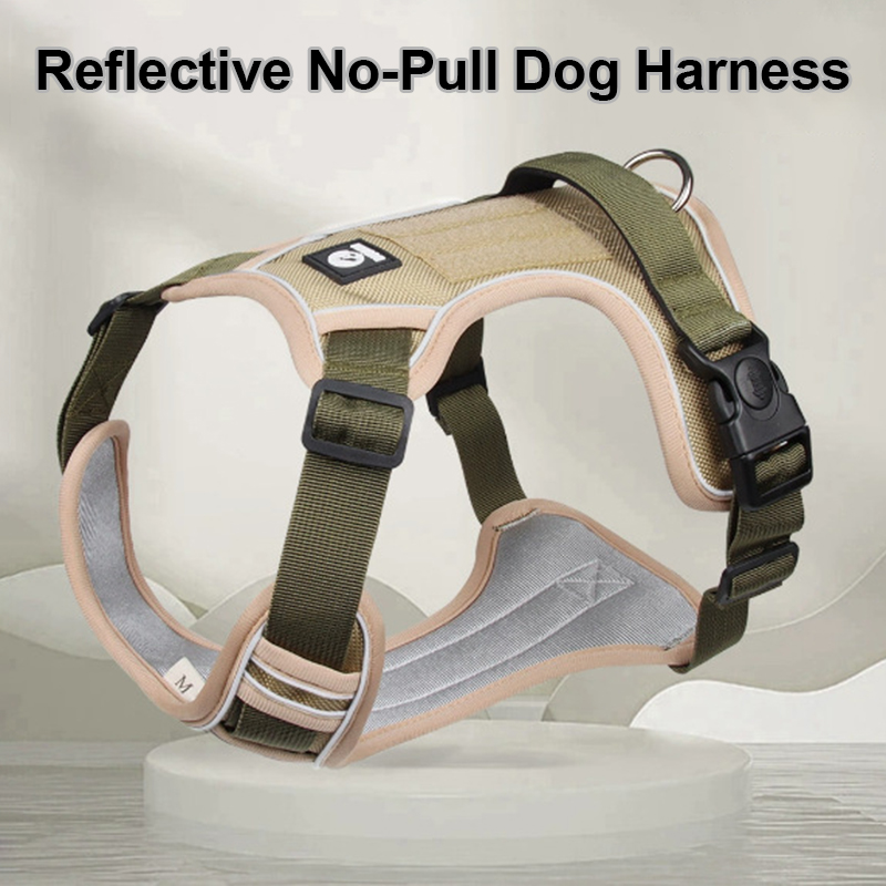 No Pull Dog Harness - Pettorina Tattica Anti-Trazione per Cani, Riflettente,
